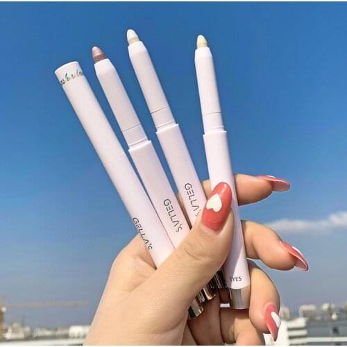 1PCS Champagne Gold Lying Silkworm Pencil Pearlescent Eyeshadow Pen Long-lasting Waterproof Shiny Eye Shadow Pen Stick Cosmetic