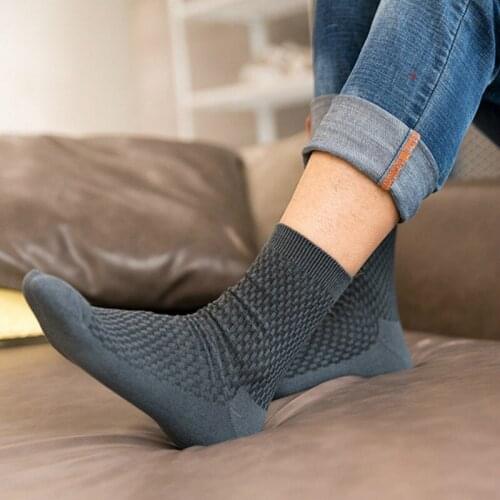 10 Pairs/lot Male Socks New Classic Business Mens Dress Sock for Winter Gift Plus Size Eur38-44 Men Socks Bamboo Fiber