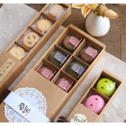 100pcs Brown Kraft Craft Paper Jewelry Pack Boxes Small Gift Box For Biscuits Handmade Soap Wedding Party Candy Packaging Boxes