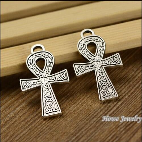 30 pcs Vintage Charms Cross Pendant Antique silver Fit Bracelets Necklace DIY Metal Jewelry Making
