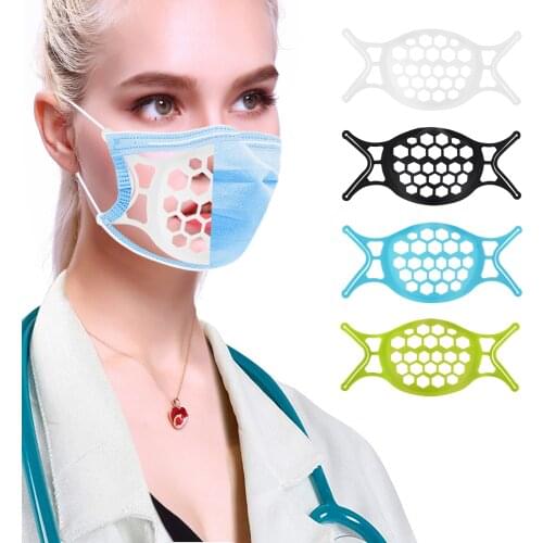 3D Mouth Mask Support Breathing Assist Help Mask Inner Cushion Bracket Food Grade Silicone Mask Holder Breathable Valve
