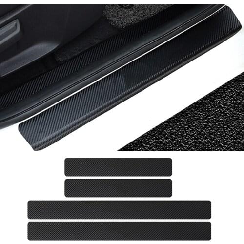 4Pcs Waterproof Carbon Fiber Sticker Protective for fiat punto Viaggio Bravo FIAT 500 car accessories Motorcycle Automobiles