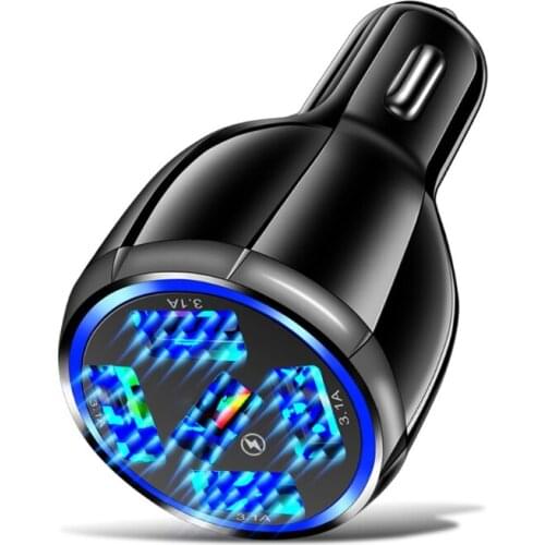 5 Ports Car USB Charger Quick Charging Adapter Portable Electronic Accessories for Cellphone Ipad F19A