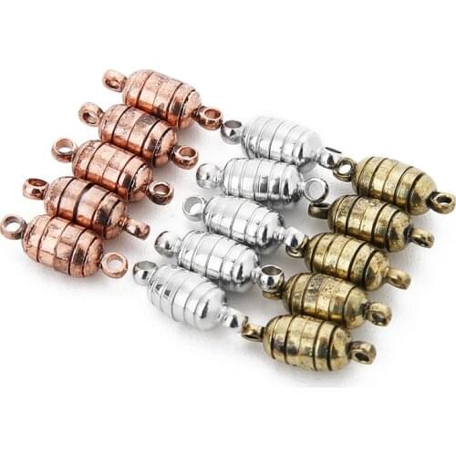 5Pcs/Lot 3 Colors Copper Magnetic Clasp For Diy Jewelry Accessories For Bracelets Connector Clasps Diy Findings 5.8X15.8mm