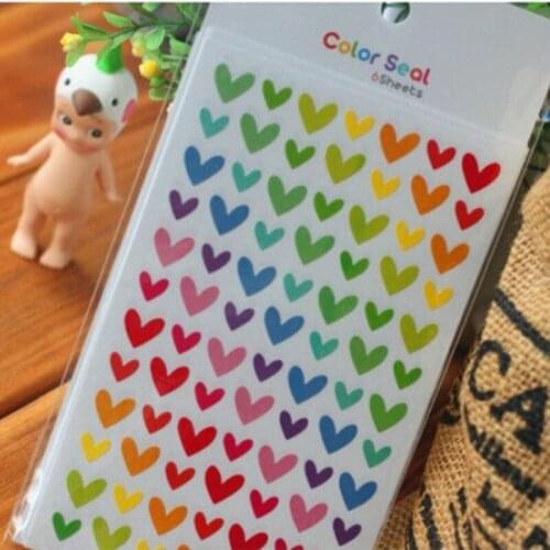 6Pcs/set Stickers Transparent Paper Stationery Planner Diary Stickers Kawaii Diary Decoration Scrapbooking