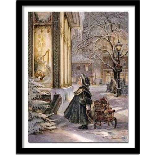 Diamond Diy diamond painting cross stitch girl shop Paste full 3D Resin square diamond embroidery rhinestone GT605