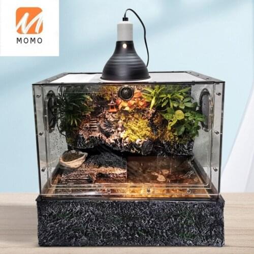 Turtle Jar Provided with Balcony Glass Turtle Jar Villa Terrapin Feeding Box Turtle Special Jar Change Water Rainforest Jar