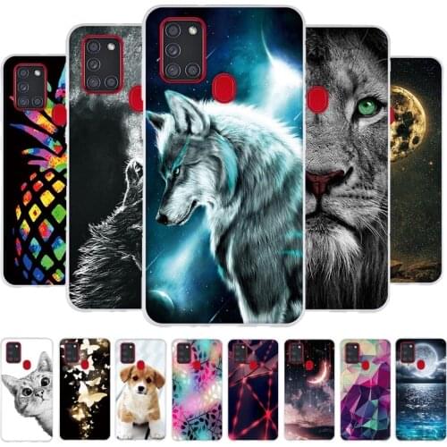 For Samsung Galaxy A21S Case Silicon Cover Cartoon Soft Silicon TPU Back Cover Phone Case For Samsung A21s A217 Phone Shell