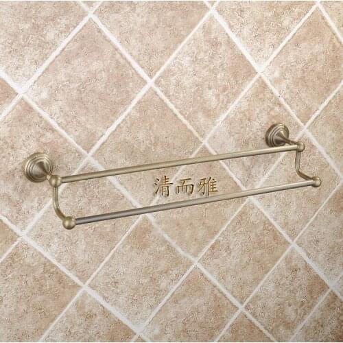 Clean and elegant bathroom towel bar serves a full European antique copper bathroom accessories 608R