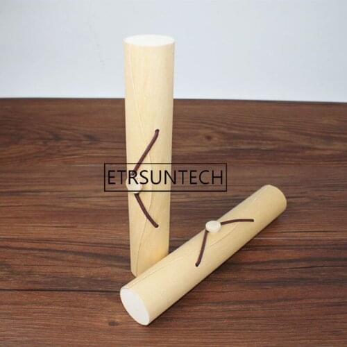 50pcs Cylinder Wooden Packaging Gift Box Of High-Grade Tea Nuts Wood Storage Box Tea Caddies Gift Box 22*3.6cm