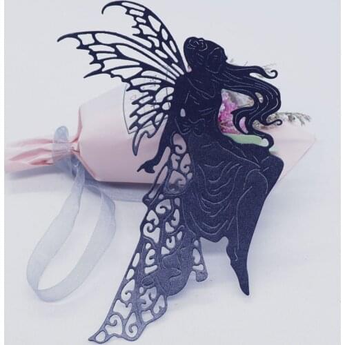 Fairies with Wings Metal Cutting Dies Scrapbooking Album Templates For Craft Metal Hollow Cutter For Scrapbooking Paper Puncher