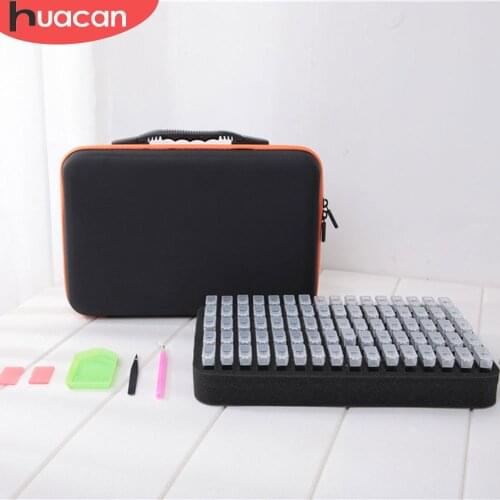 HUACAN DIY Diamond Painting 80Grids Bead Storage Box 5d Diamond Embroidery Mosaic Plastic Box Tool Accessories