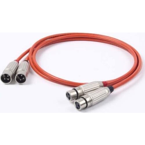 ZY Fanmusic Cable HiFi Audiophile 2XLR Male to 2XLR Female Palic Amber Customized Balanced Signal Cable LC-OFC