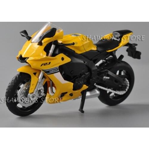 Diecast Motorcycle Model Toys 1:18 Yamaha YZF-R1 Sport Bike Miniature Replica Collection