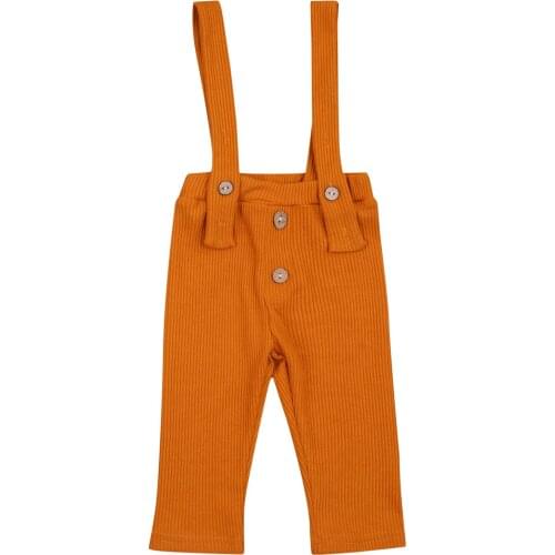 Infant Baby Boys Overalls, Cute Solid Color Button Front Cotton Bib Pants Bottom Clothes
