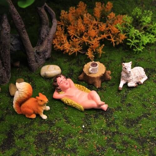 Mini Craft Figurine Plants Pot Ornaments Cute Miniature Fairy Animal DIY Micro Landscape Garden Home Desktop Decor Accessories
