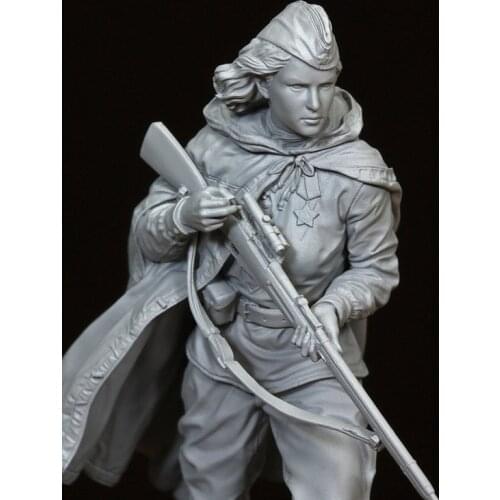 1/16 Resin Model figure soldier GK WW2 RED ARMY FEMALE SNIPER Unassembled and unpainted kit