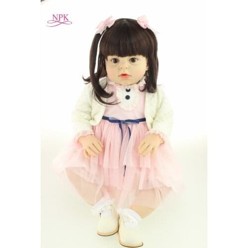 NPK fashion realistic reborn toddler doll soft silicone vinyl real gentle touch 28inches fashion gift for birthday