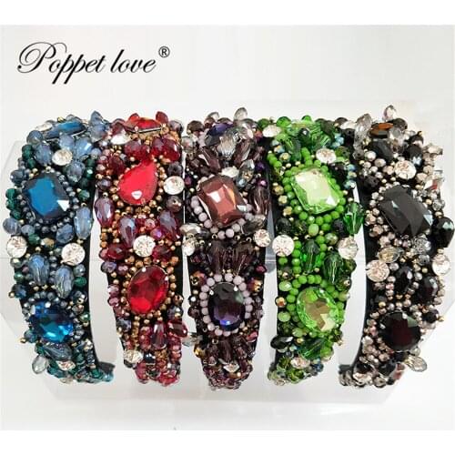 New Luxury Full Rhinestone Women Weaving Hairbands Crystal Headbands Exquisite Flower Women Hair Accessories Head hoop