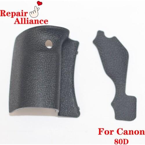 1Set Original Body grip rubber (Handle+Thumb) repair parts for Canon EOS 80D SLR