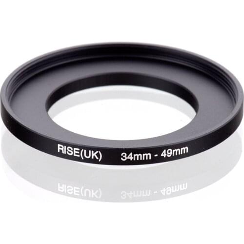 Original RISE(UK) 34mm-49mm 34-49mm 34 to 49 Step Up Ring Filter Adapter black