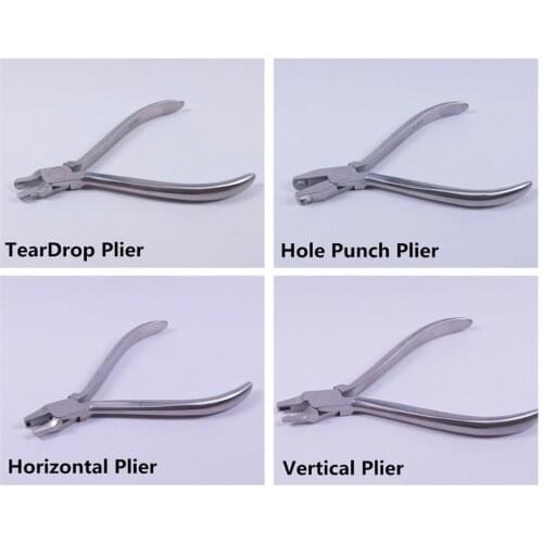 Orthodontic Clear Aligner Plier Punch Hole Thermal Forming Forcep Tear Drop Level Vertical Invisable Retainer Dental Lingual