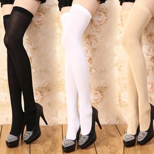 Sexy 1Pair Stretch Stocking Over Knee Socks Stocking Women Thigh High Long Sockss Temptation Velvet Calze Warm Spring High Socks