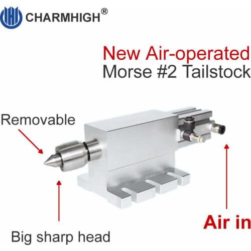 NEW Air-opeated flexible head Tailstock Morse #2 Head removable MT2 with big sharp head, pneumatic