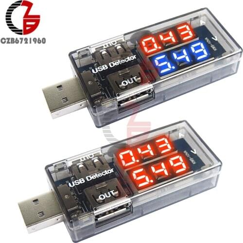 Dual Output USB Charger Doctor LED Digital Voltmeter Ammeter DC 3-7.5V 0-2.5A USB Tester Voltage Meter Power Adapter Detector