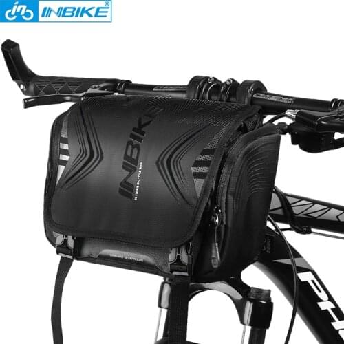 INBIKE Waterproof Bike Bag Large Capacity Handlebar Front Tube Bag Bicycle Pocket Shoulder Backpack Cycling Bike Accessories