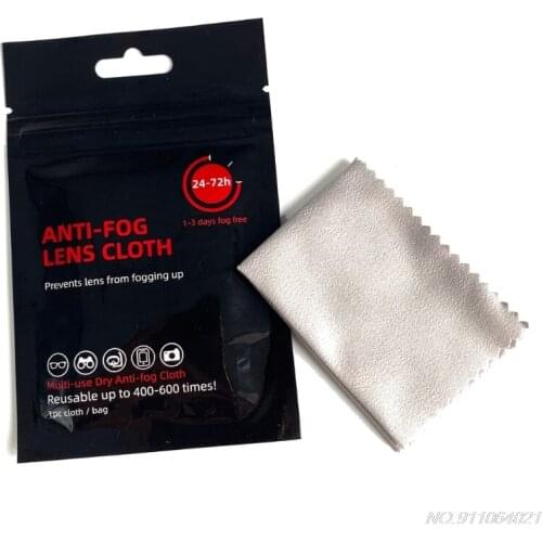 Tech Nano Anti Fog Wipe Treatment Reusable Cloth Pre-moistened Antifog Len Cloth Defogger Eyeglass Wipe Prevent Fogging Dropship
