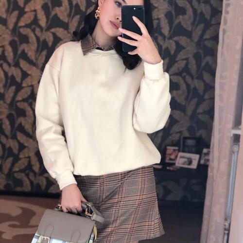 Sudaderas Mujer Harajuku Solid Sweatshirt Women Long Sleeve Hoodie Loose Women Hoodies Sweatshirts Casual Tracksuit drop ship