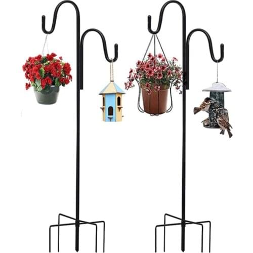 2PCS/lot Metal Ground Inserting Hook For Courtyard Garden Hanging Basket Plants Bird Feeder Ornaments
