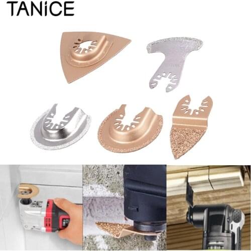 TANiCE 5Pcs Portable Metal Saw Blades Accessories Multi Tools Set For Multimaster Fine Saw Multitool