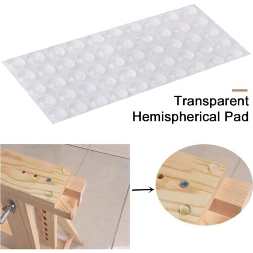 50pcs Hemispherical Shape Rubber Feet Pads Transparent Door Cupboard Drawer Furniture Legs Stop Cushion Silicone Feet Pads