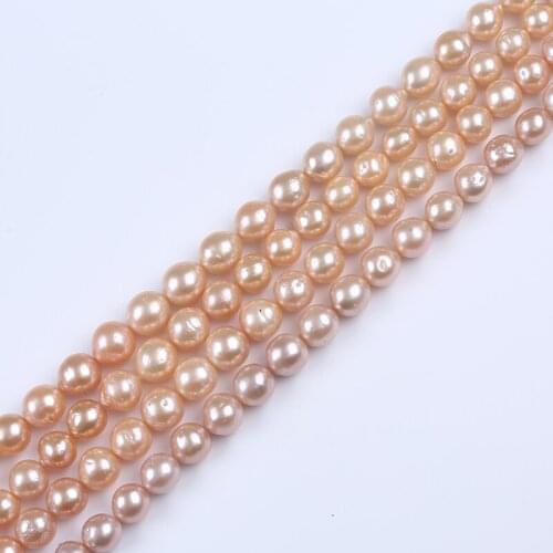 9-13mm Cheap Price Cultured Freshwater Pink Edison Pearls Natural With Hole