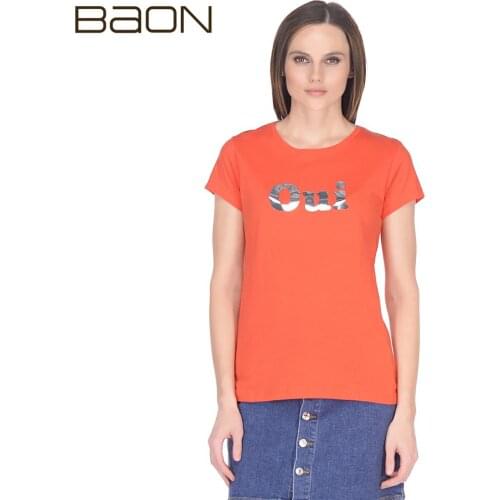 Женские футболки с надписями BAON China At AliExpress