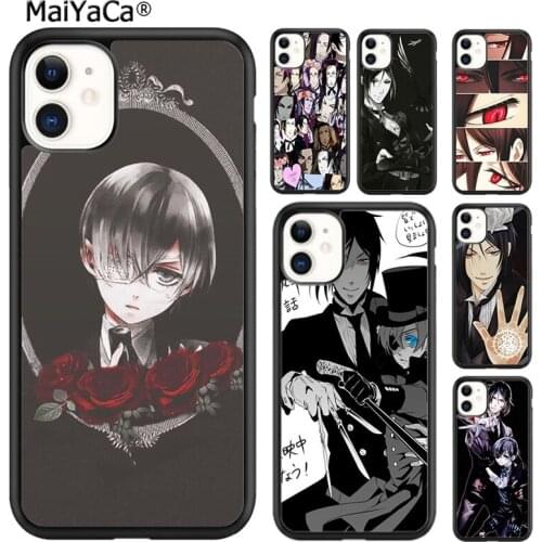MaiYaCa New Anime Black Butler Kuroshitsuji collage Phone Case For iPhone SE 6s 7 8 plus X XR XS 11 12 pro max Samsung S8 S9 S10