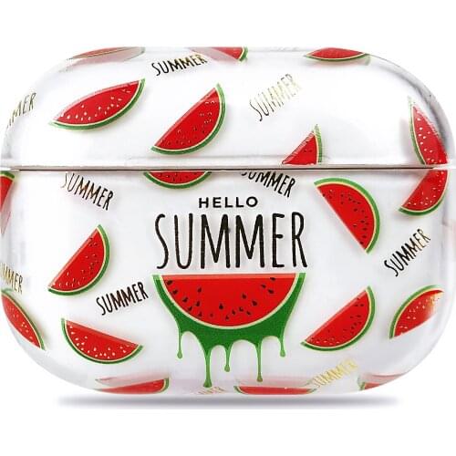 Applicable Airpods pro For Apple 3rd Generation Bluetooth Headset Case PC Fruit Bronzing Water Sticker Headphone Case Hard Case