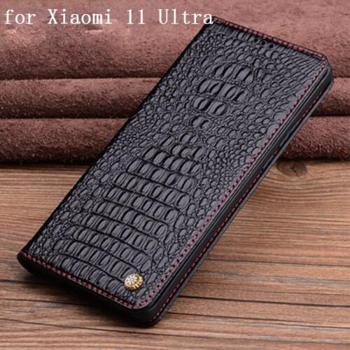 Xiaomi 11 Ultra Case Genuine Leather Cover for Xiaomi 11ultra Wallet with Card Slots Phone Bag for Xiaomi mi 11 ultra funda skin