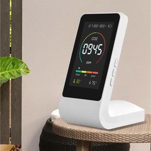 Carbon Dioxide Detector CO2 Digital Meter Indoor Temperature and Humidity Air Quality Monitor Sensor Tester LCD Screen Display