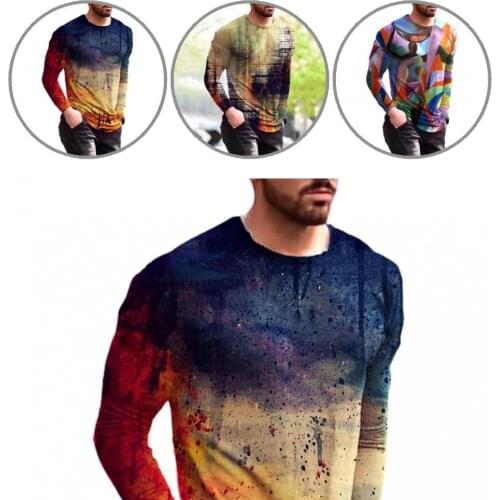 Streetwear Cool 3D Print Slim Male Top Tees Men Shirt Plus Size for Work