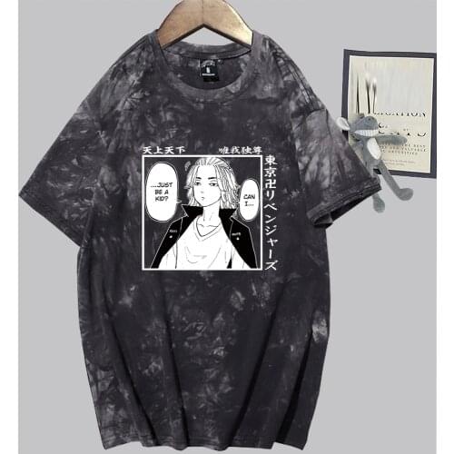 Tokyo Revengers Anime T-shirt Funny Sano Manjiro Print Shirt Street Commuting Casual Clothes Harajuku Tee Tops