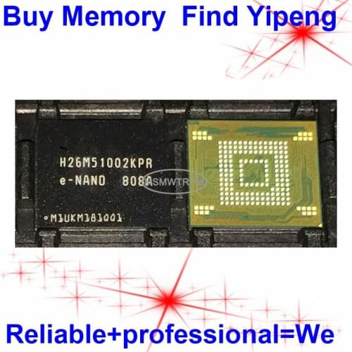 H26M51002KPR BGA153Ball EMMC 16GB Mobilephone Memory New original and Second-hand Soldered Balls Tested OK