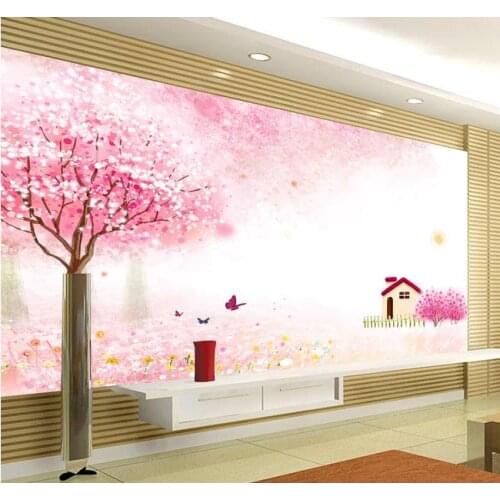 Customized 3d wallpaper 3d tv wallpaper cartoon wallpaper murals Landscape painting TV setting wall room wallpaper decoration