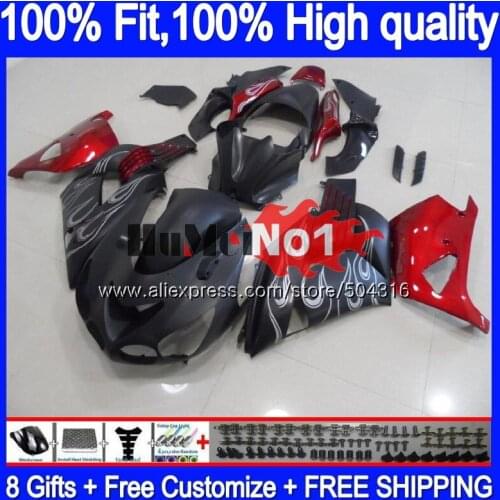 Injection For KAWASAKI ZX-14R ZX14R 12 13 14 15 16 17 87MC.6 Silver flames ZZR1400 ZX 14R 2012 2013 2014 2015 2016 2017 Fairing
