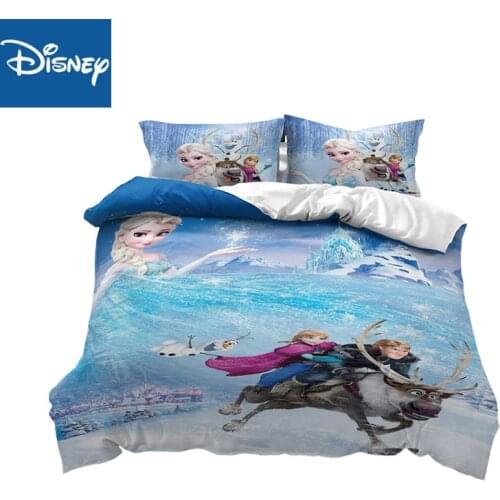 Frozen bedding set for girls home decoration queen size comforter covers single 3/4pcs promotion free shipping cartoon promotion
