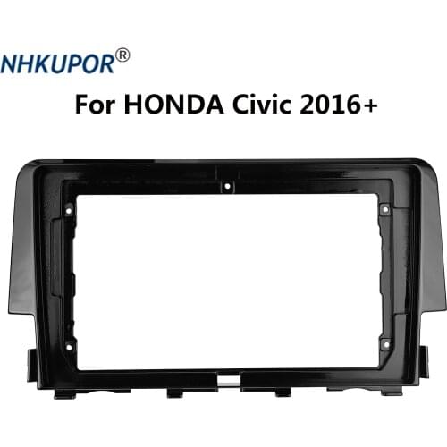 Car Radio Frame Kit For HONDA Civic 2016-2018 Auto Stereo Multimedia Player Dashboard Panel Plastic Fascia Fitting Adapter