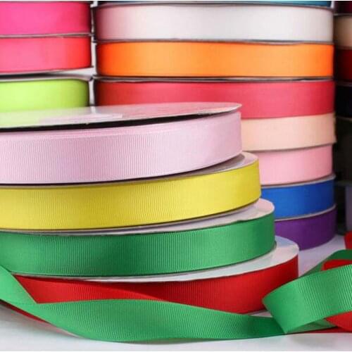 10mm 100Yards/Roll Grosgrain Ribbon Decorative Gift Packing Wedding Crafts Christmas Ribbons Bowtie Hair Clips Fabric