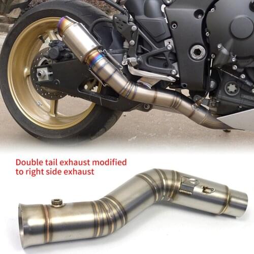 Motorcycle Modification Exhaust Vent Middle Link Pipe for YAMAHA R1 2009--2014